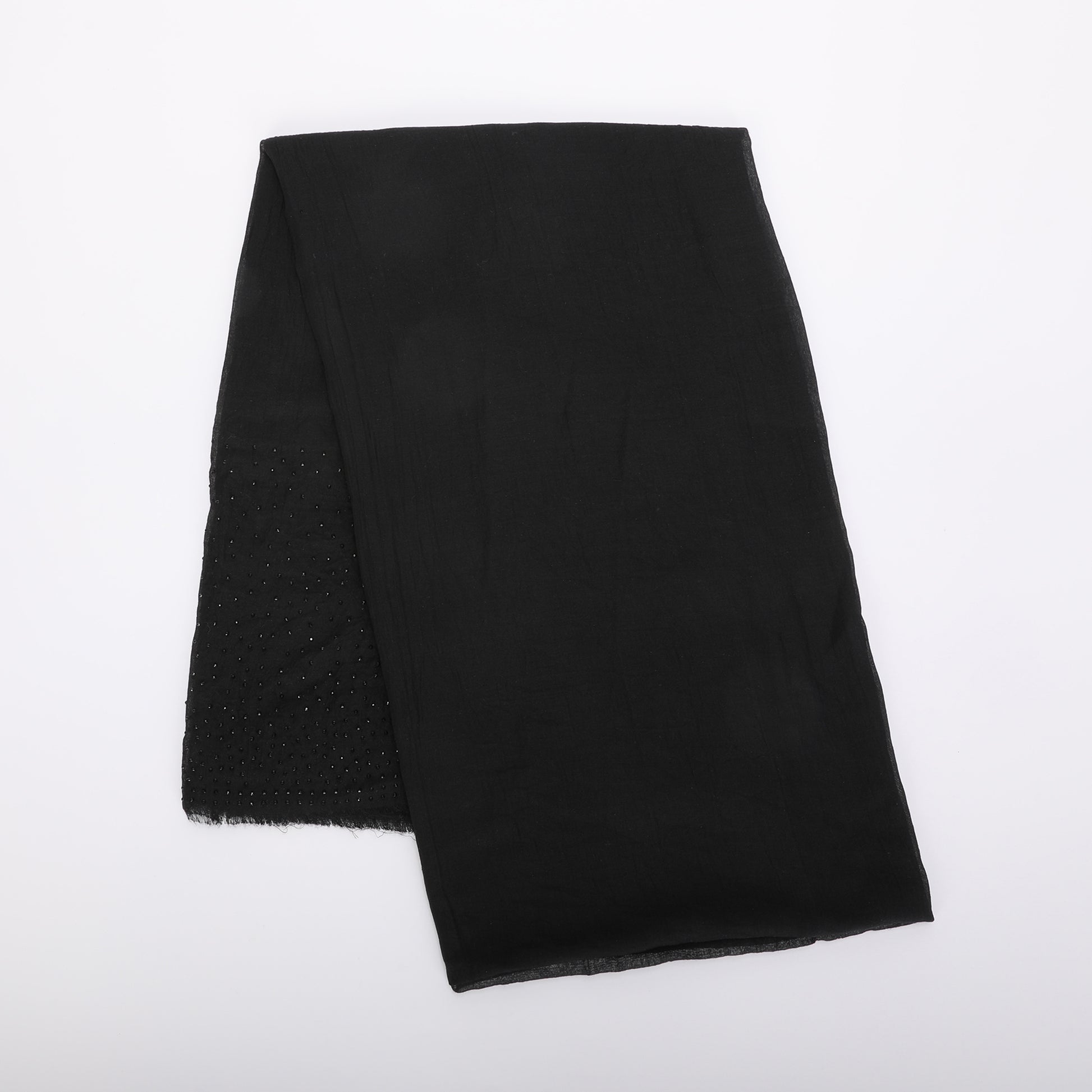FOULARD TINTA UNITA CON STRASS (180X80 cm)