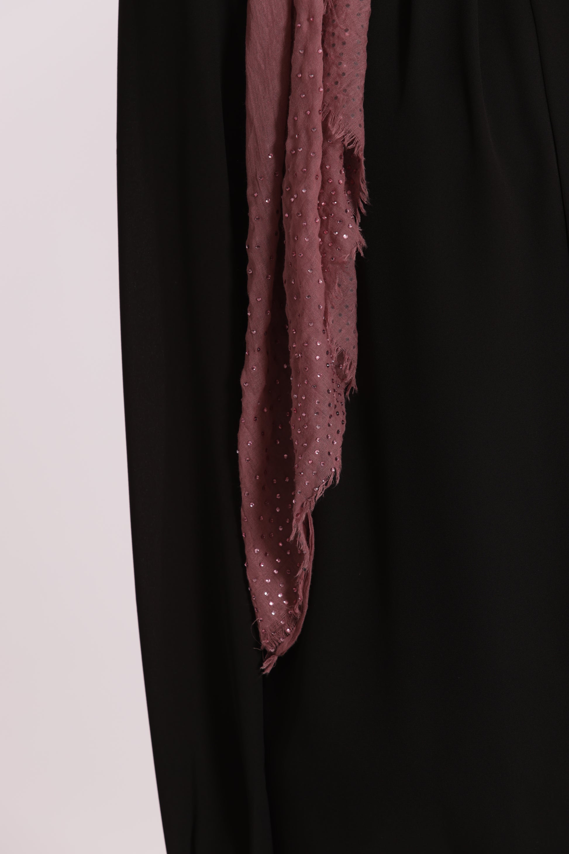 FOULARD TINTA UNITA CON STRASS (180X80 cm)