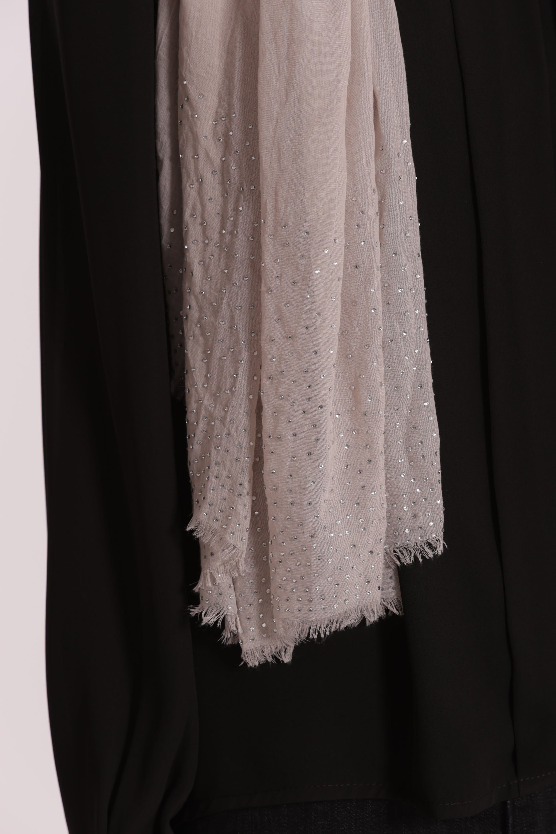 FOULARD TINTA UNITA CON STRASS (180X80 cm)