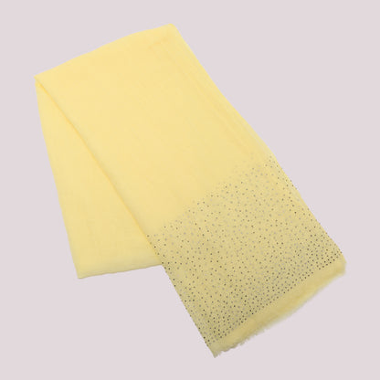 FOULARD TINTA UNITA CON STRASS (180X80 cm)