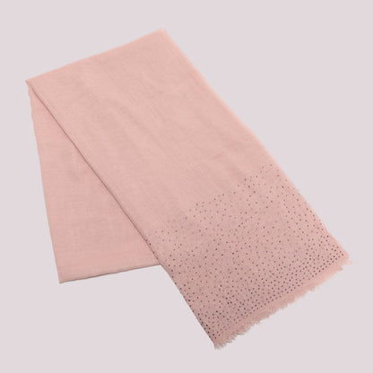 FOULARD TINTA UNITA CON STRASS (180X80 cm)