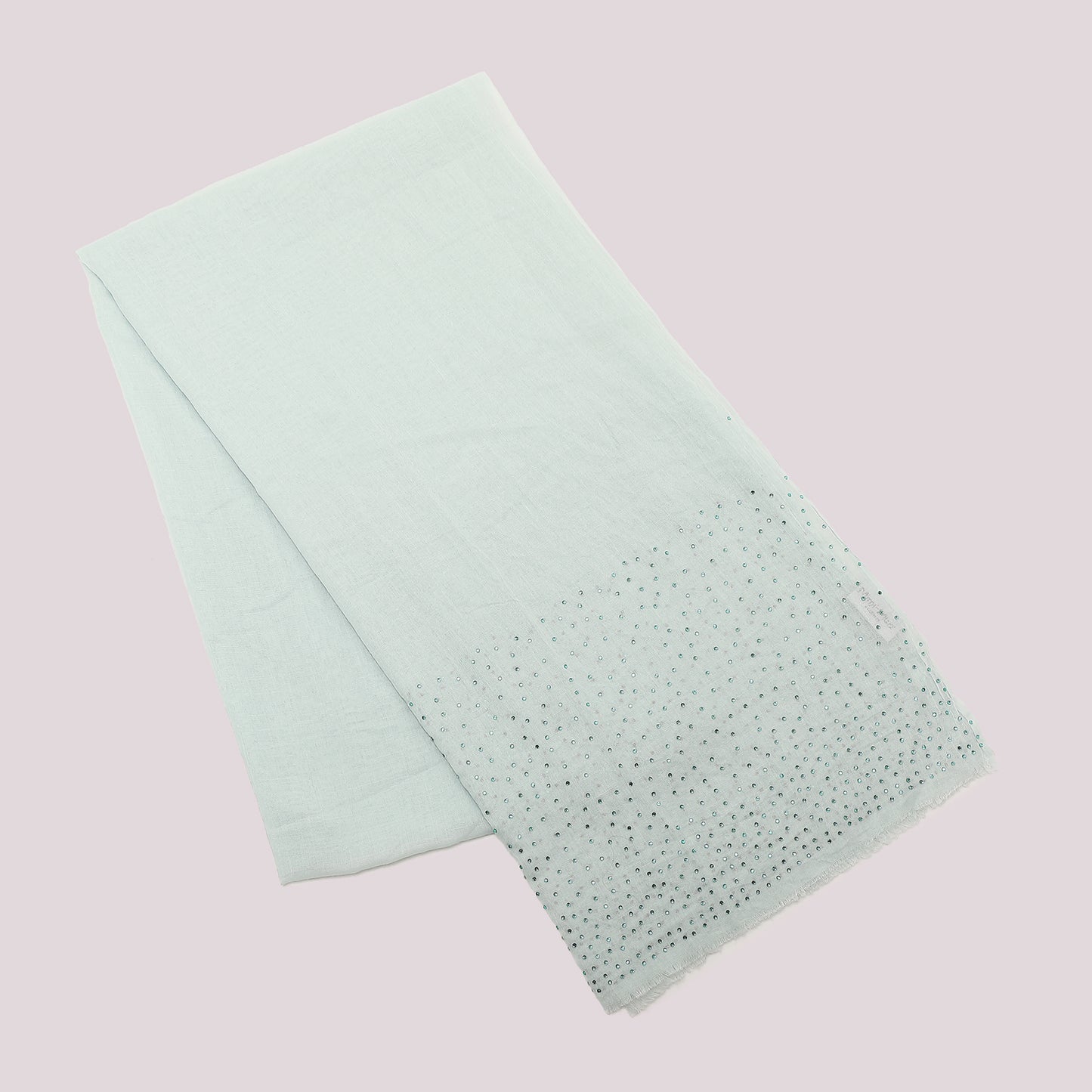 FOULARD TINTA UNITA CON STRASS (180X80 cm)