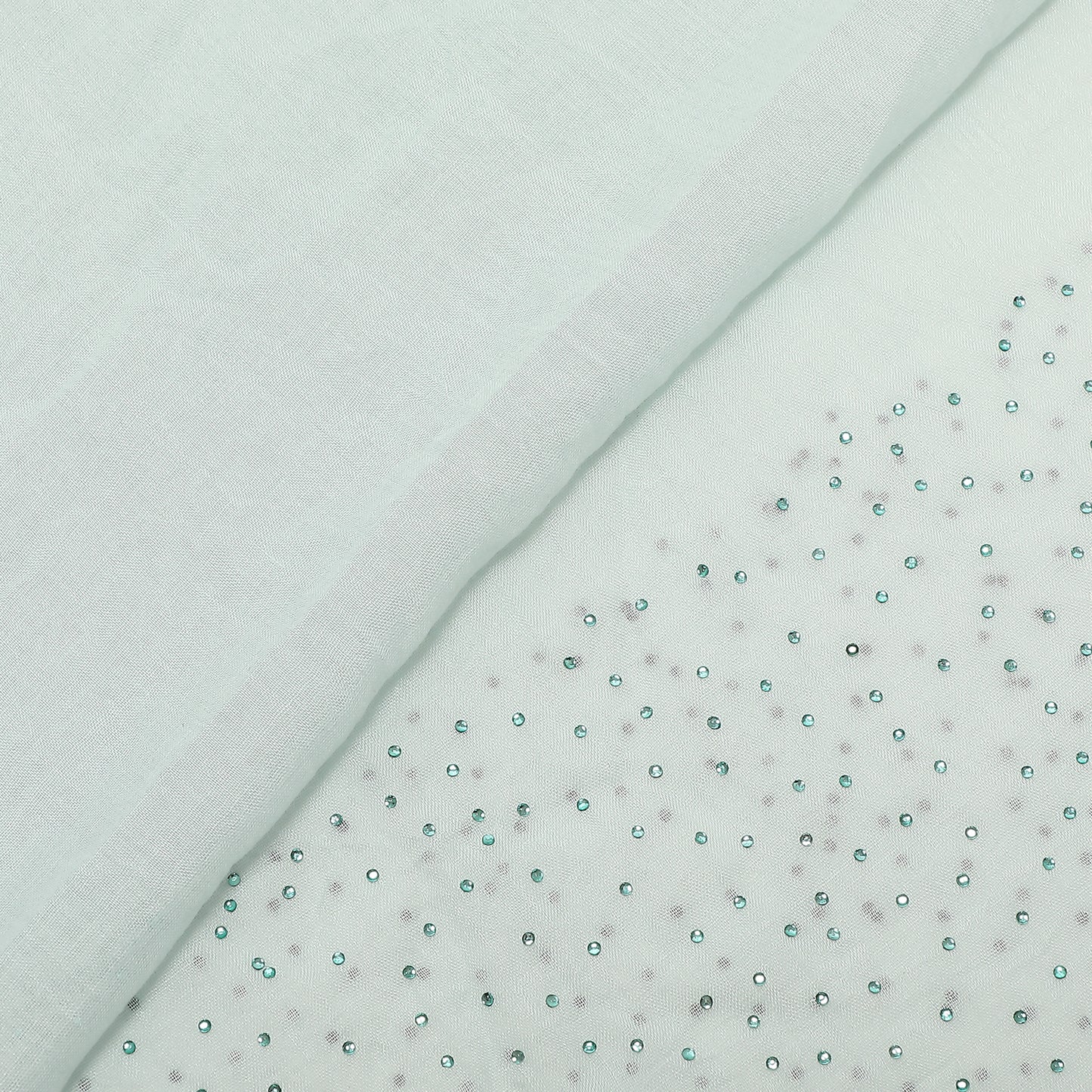 FOULARD TINTA UNITA CON STRASS (180X80 cm)