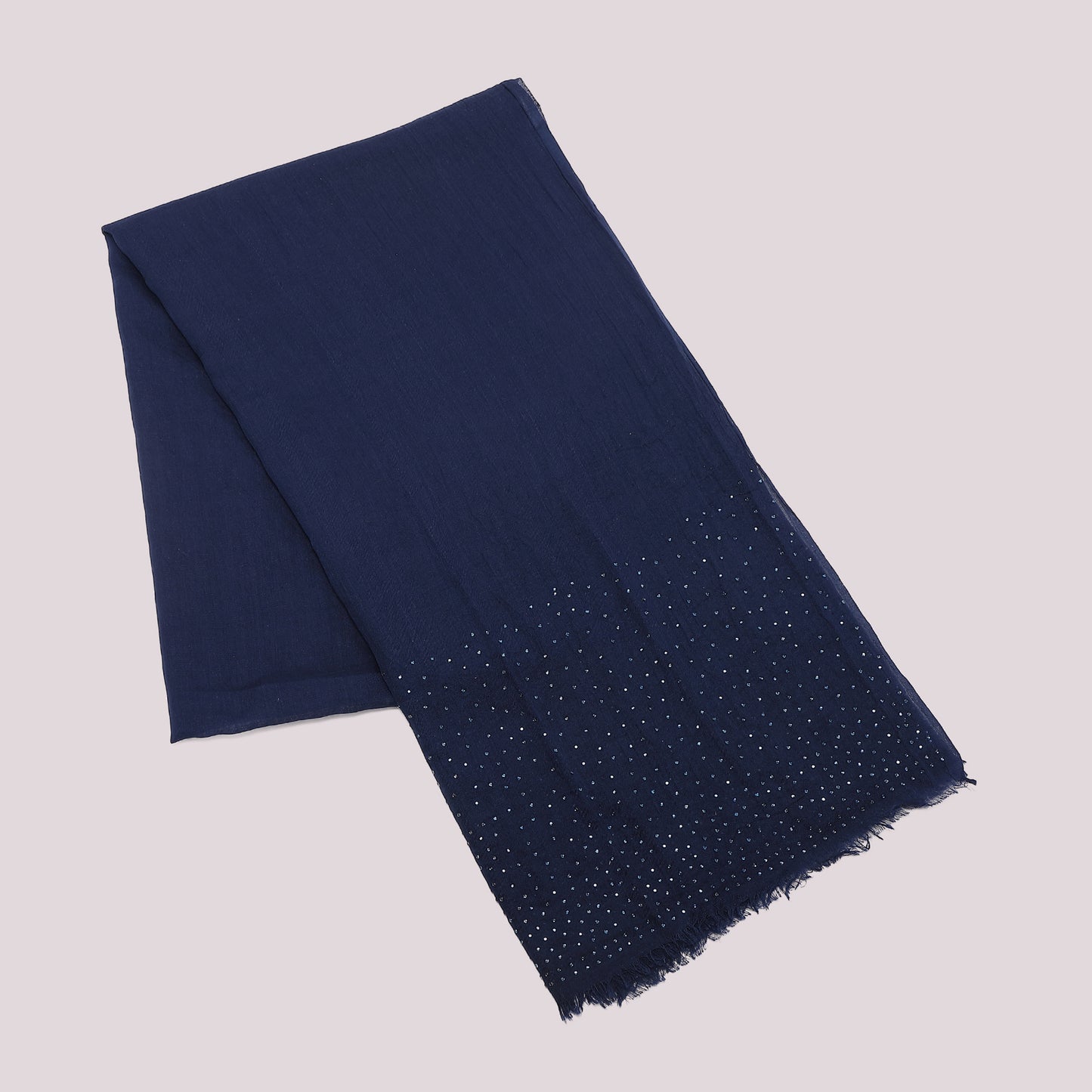 FOULARD TINTA UNITA CON STRASS (180X80 cm)