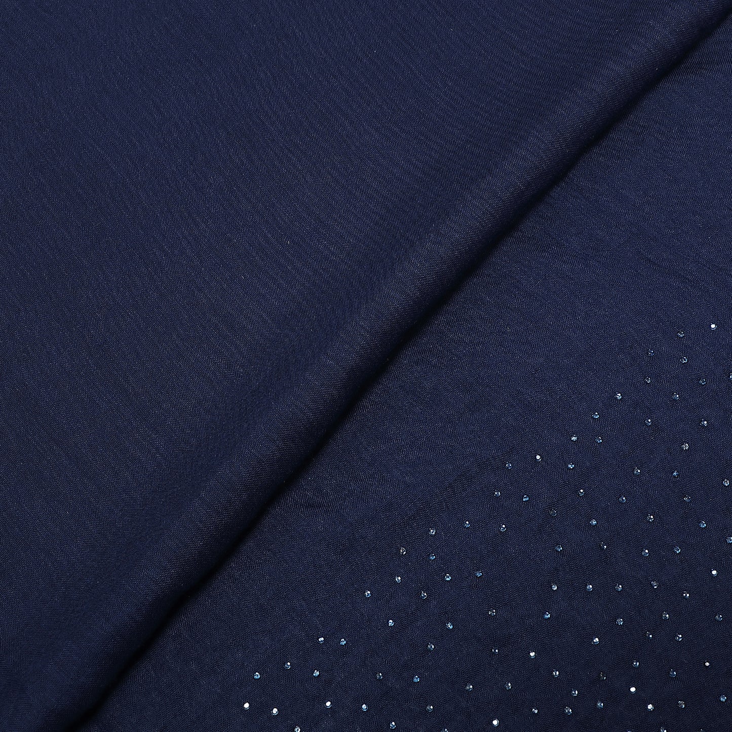 FOULARD TINTA UNITA CON STRASS (180X80 cm)