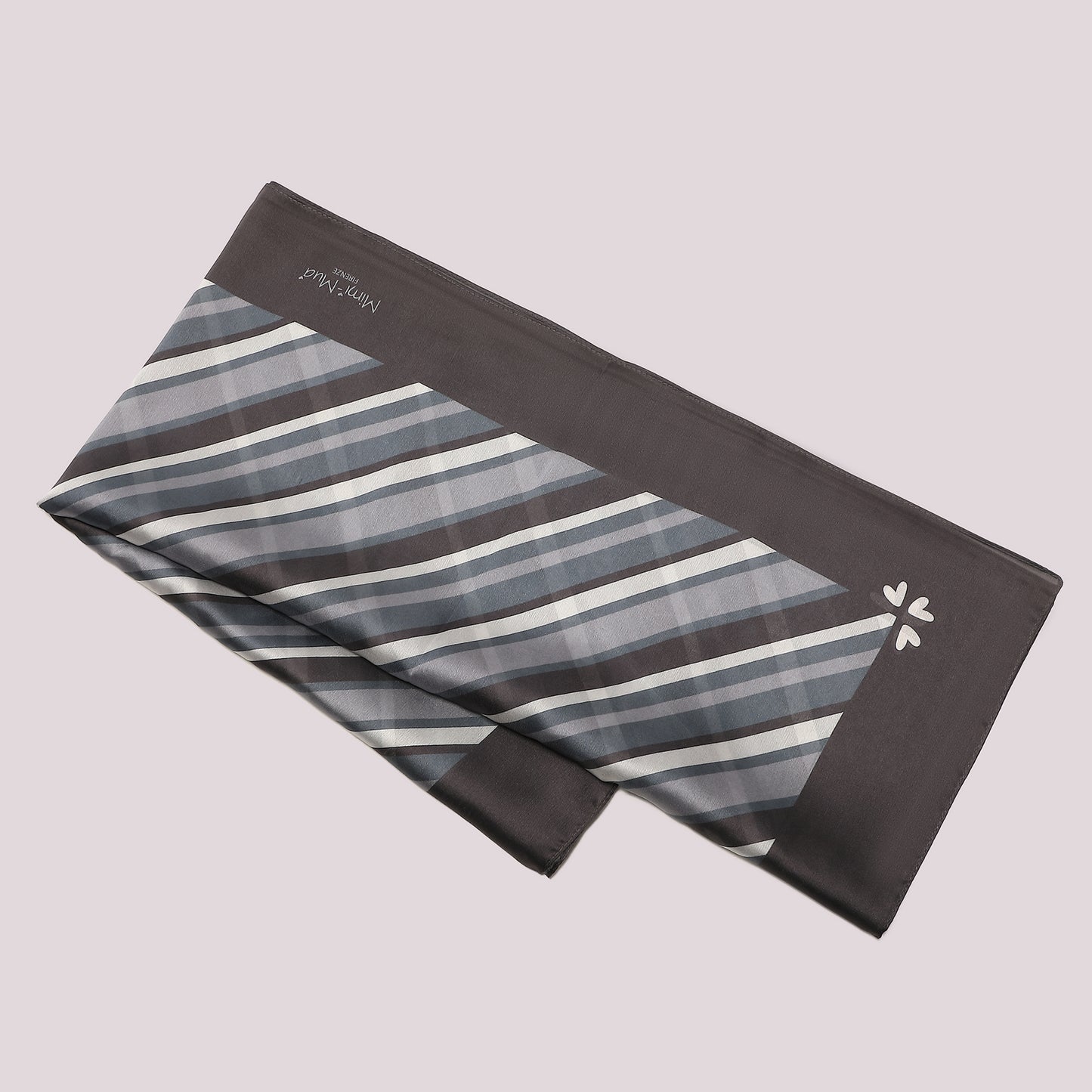 FOULARD CON RIGHE DIAGONALI (90X90 cm)