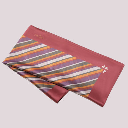 FOULARD CON RIGHE DIAGONALI (90X90 cm)