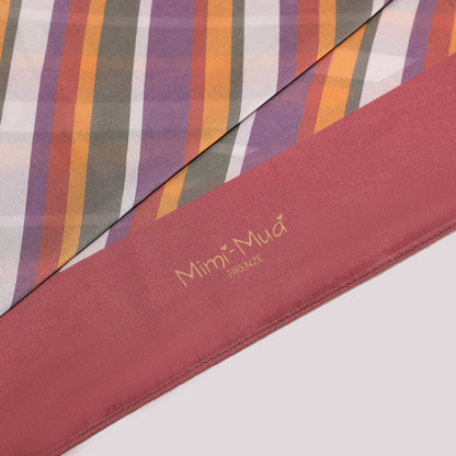 FOULARD CON RIGHE DIAGONALI (90X90 cm)