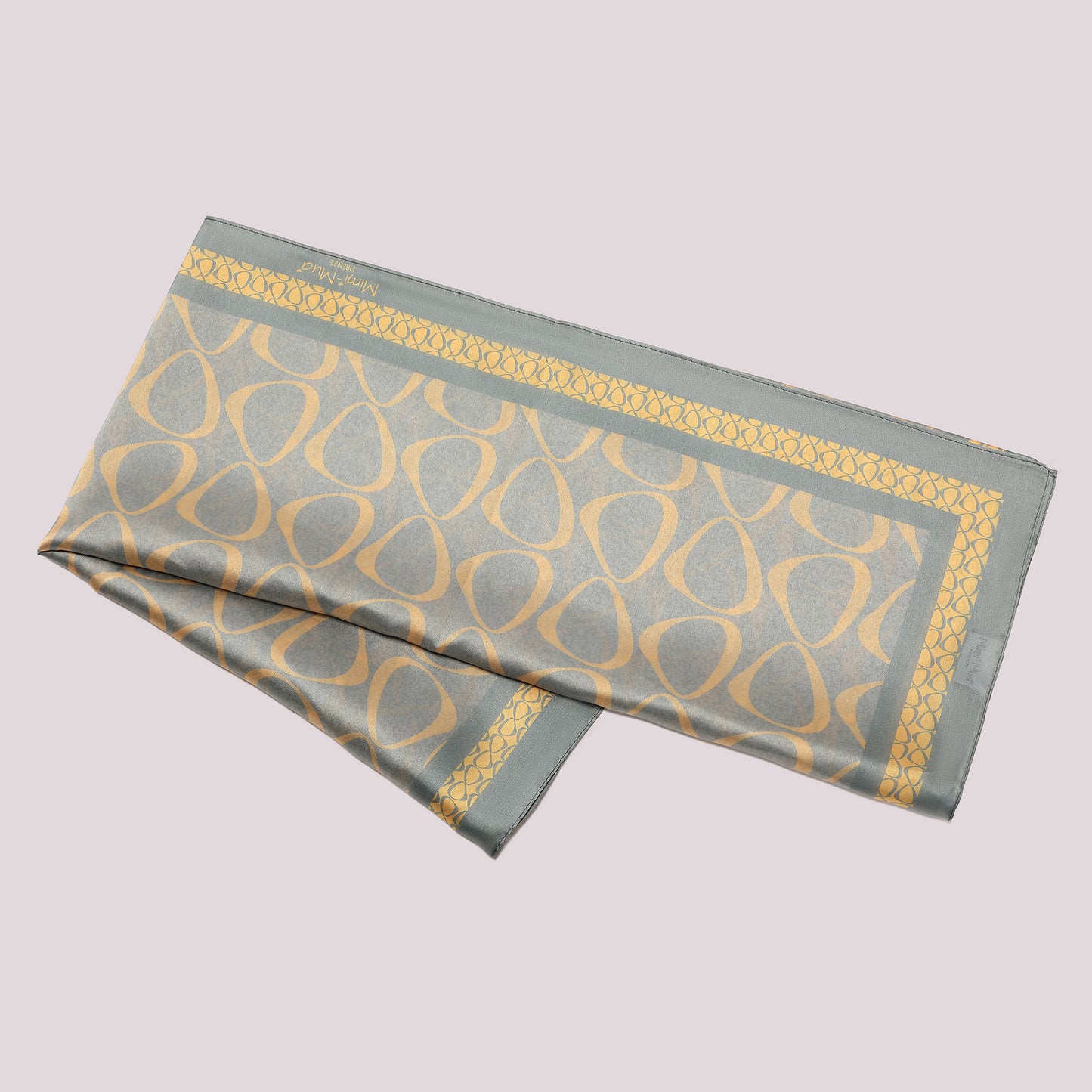 FOULARD CON CERCHIETTI ASIMMETRICI (90X90 cm)