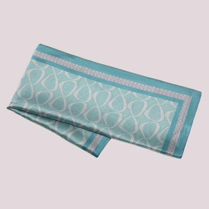 FOULARD CON CERCHIETTI ASIMMETRICI (90X90 cm)