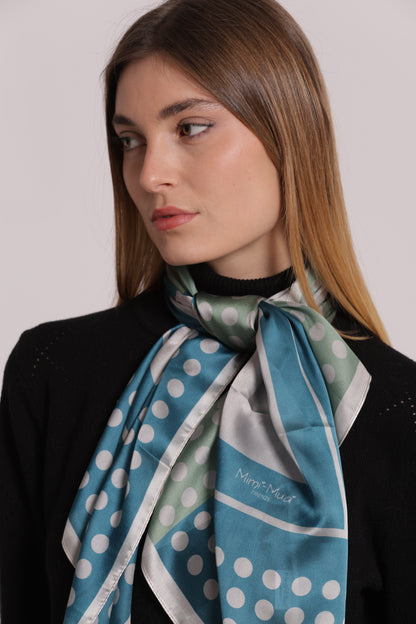 FOULARD CON CORNICE A PALLINI (90X90 cm)