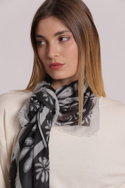 FOULARD FLOWER BOTTOM (135X135 cm)