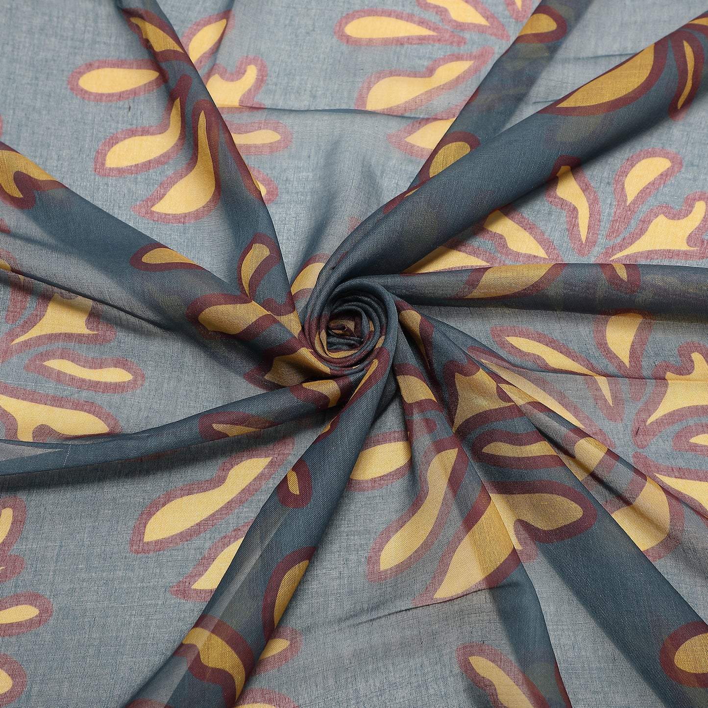 FOULARD FLOWER BOTTOM (135X135 cm)