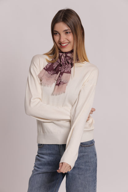 FOULARD FLOWER BOTTOM (135X135 cm)
