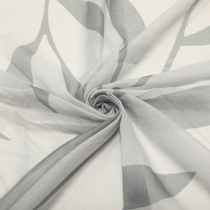 FOULARD CON FOGLIOLINE SPARSE (135X135 cm)