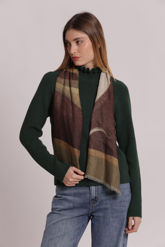 FOULARD CON FIORI CALLE (135X135 cm)