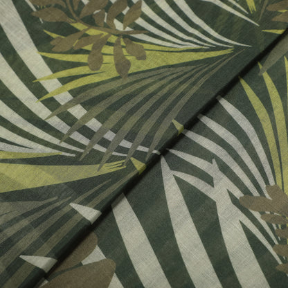 FOULARD CON PALME E FOGLIA (180X80 cm)