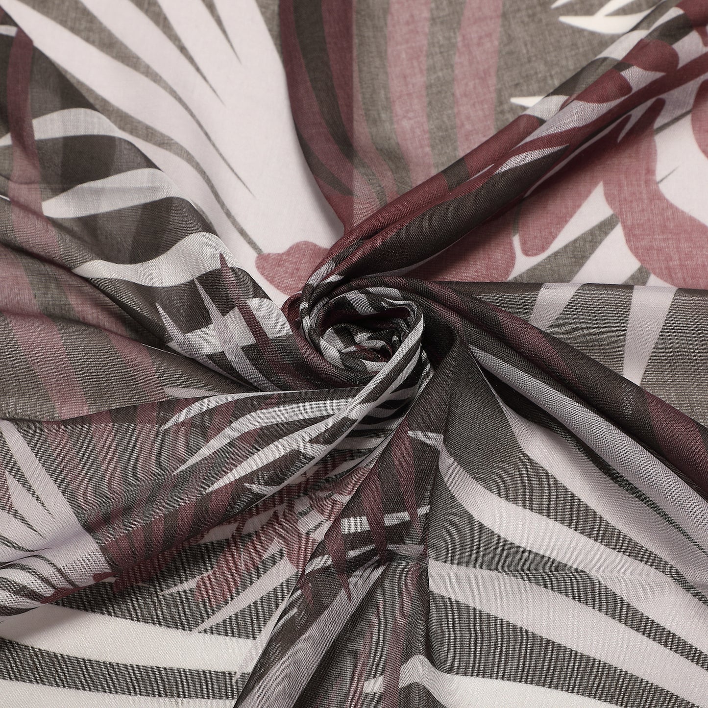 FOULARD CON PALME E FOGLIA (180X80 cm)