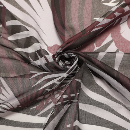 FOULARD CON PALME E FOGLIA (180X80 cm)