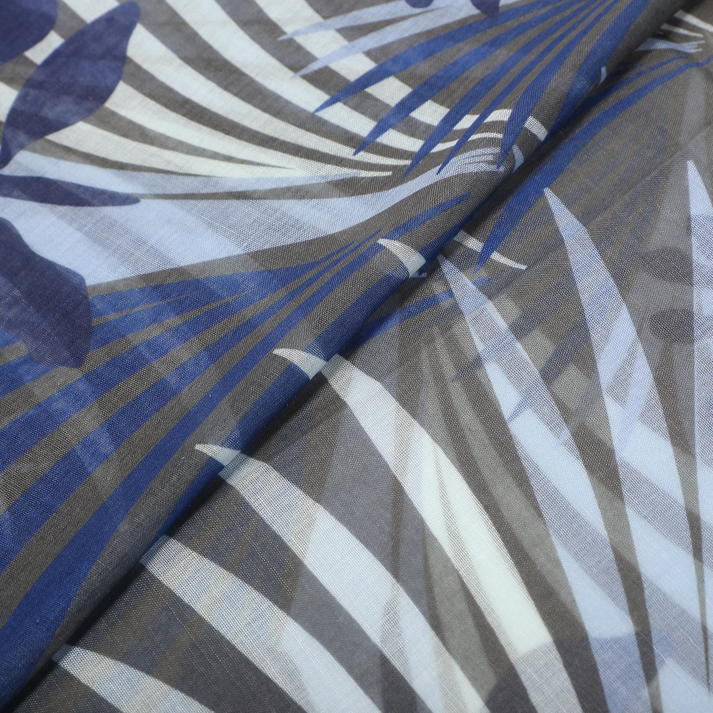 FOULARD CON PALME E FOGLIA (180X80 cm)