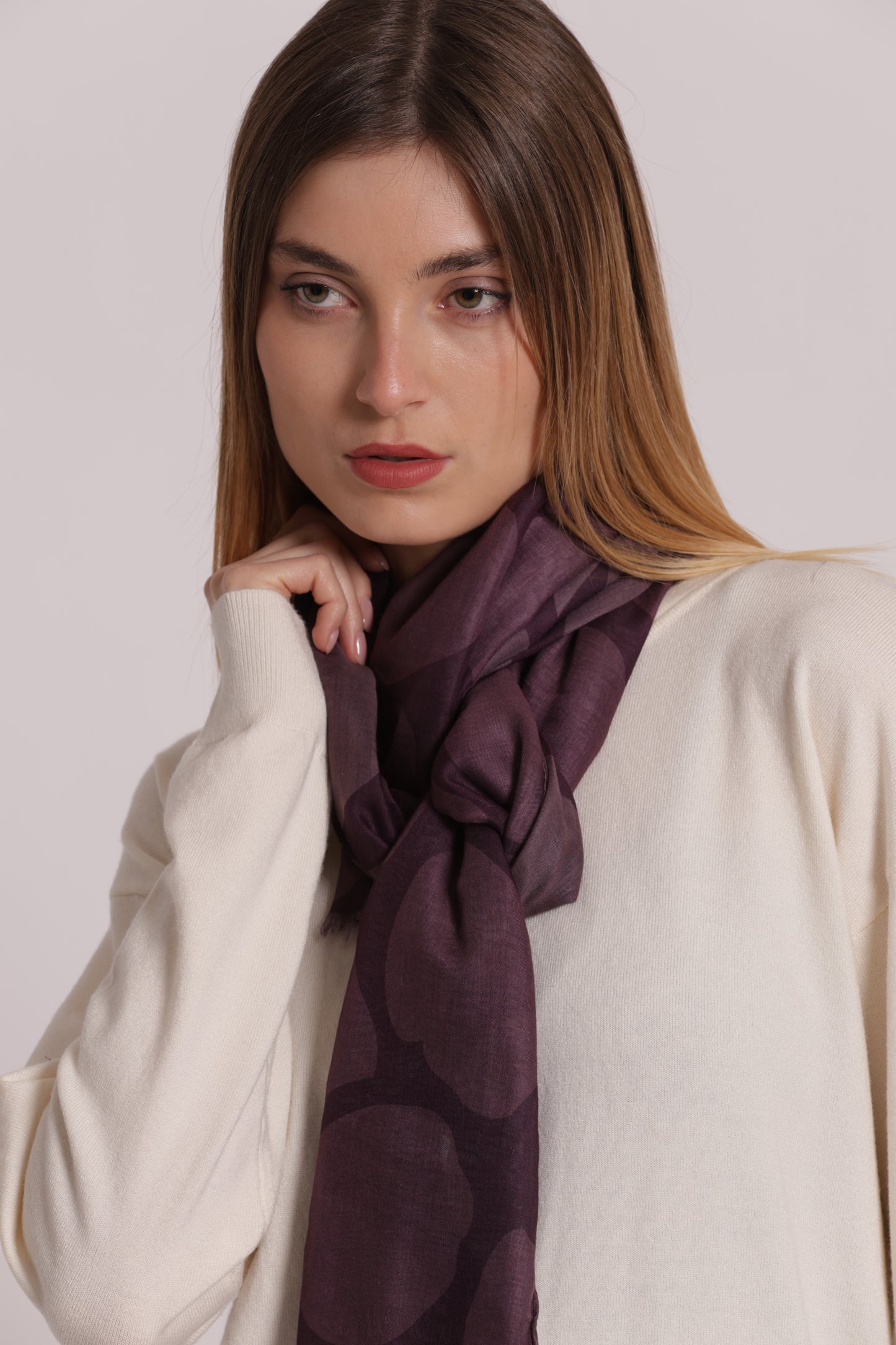 FOULARD CON MACULATO (180X80 cm)