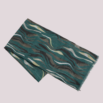 FOULARD CON STRISCE EFFETTO ZEBRA (180X80 cm)
