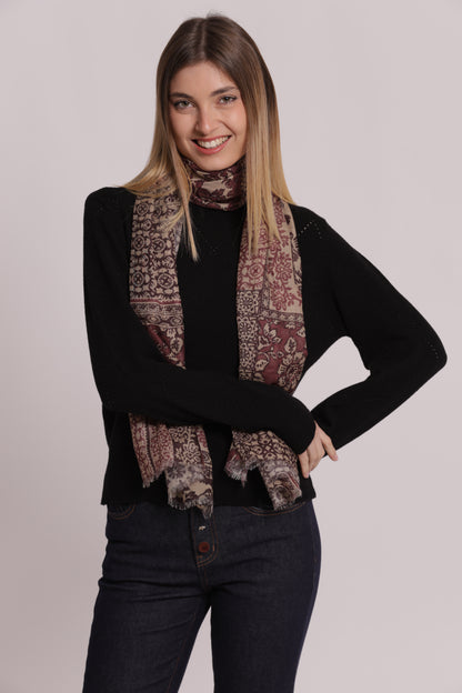 FOULARD IN FANTASIA PATCHWORK FLOREALE (180X80 cm)
