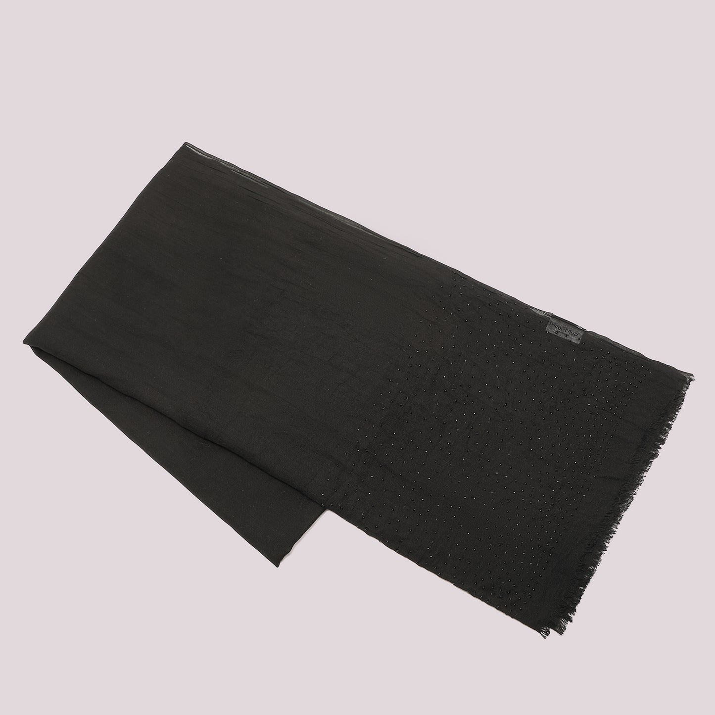 FOULARD IN TINTA UNITA CON STRASS (180X80 cm)