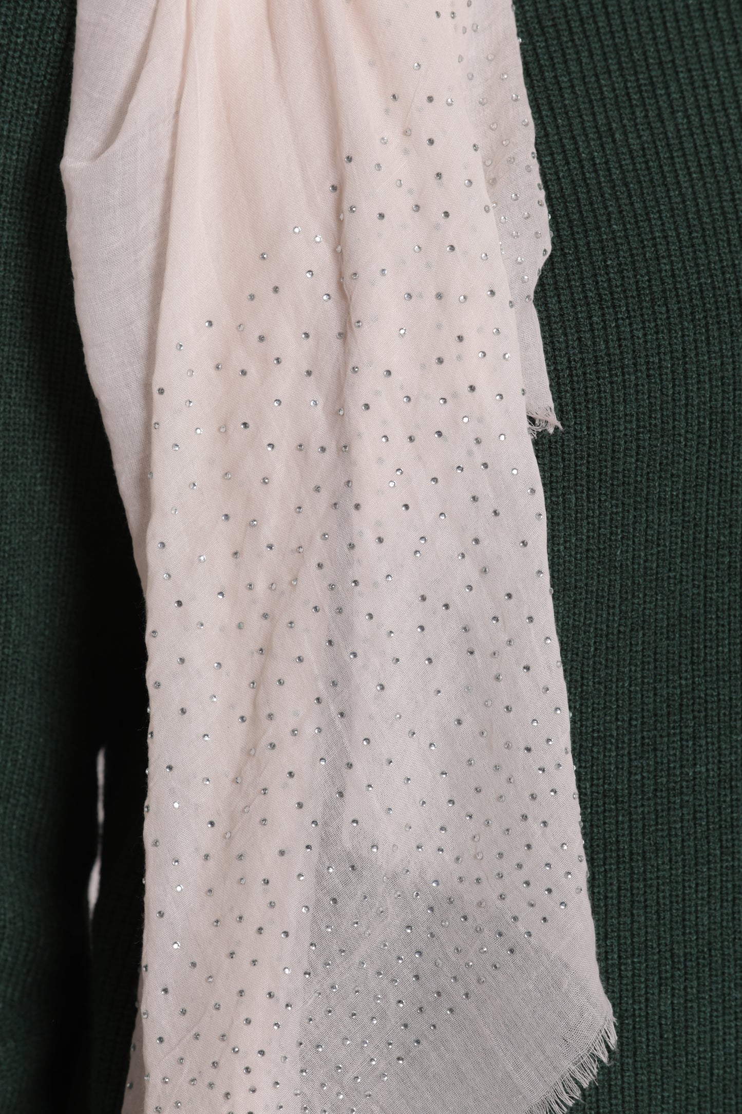 FOULARD IN TINTA UNITA CON STRASS (180X80 cm)