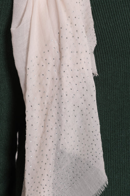 FOULARD IN TINTA UNITA CON STRASS (180X80 cm)