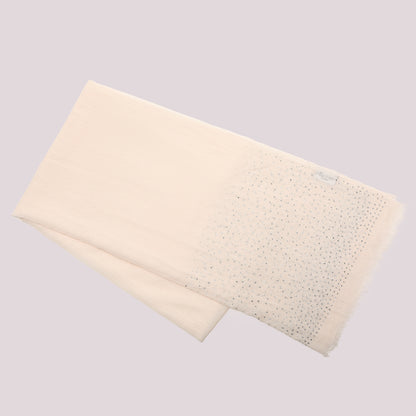 FOULARD IN TINTA UNITA CON STRASS (180X80 cm)