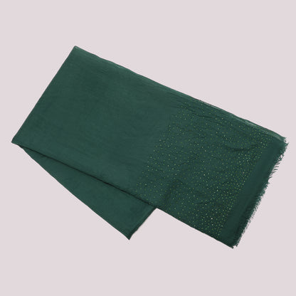 FOULARD IN TINTA UNITA CON STRASS (180X80 cm)