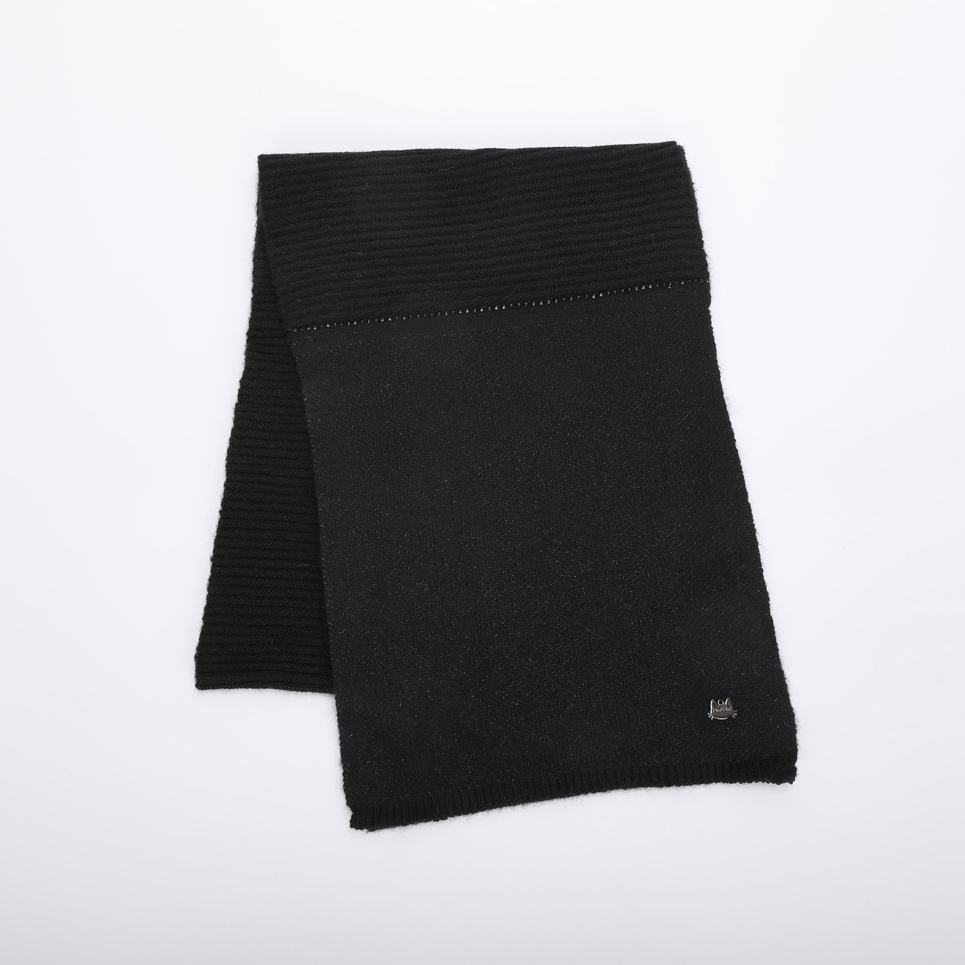 SCIARPA CON DETTAGLIO LUREX E STRISCIA DI STRASS