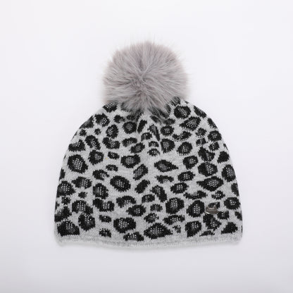 BERRETTO LEOPARDATO CON STRASS E PON PON