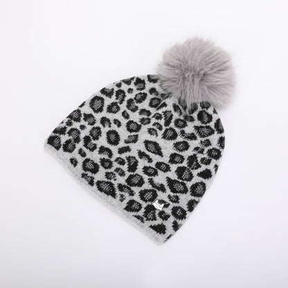 BERRETTO LEOPARDATO CON STRASS E PON PON