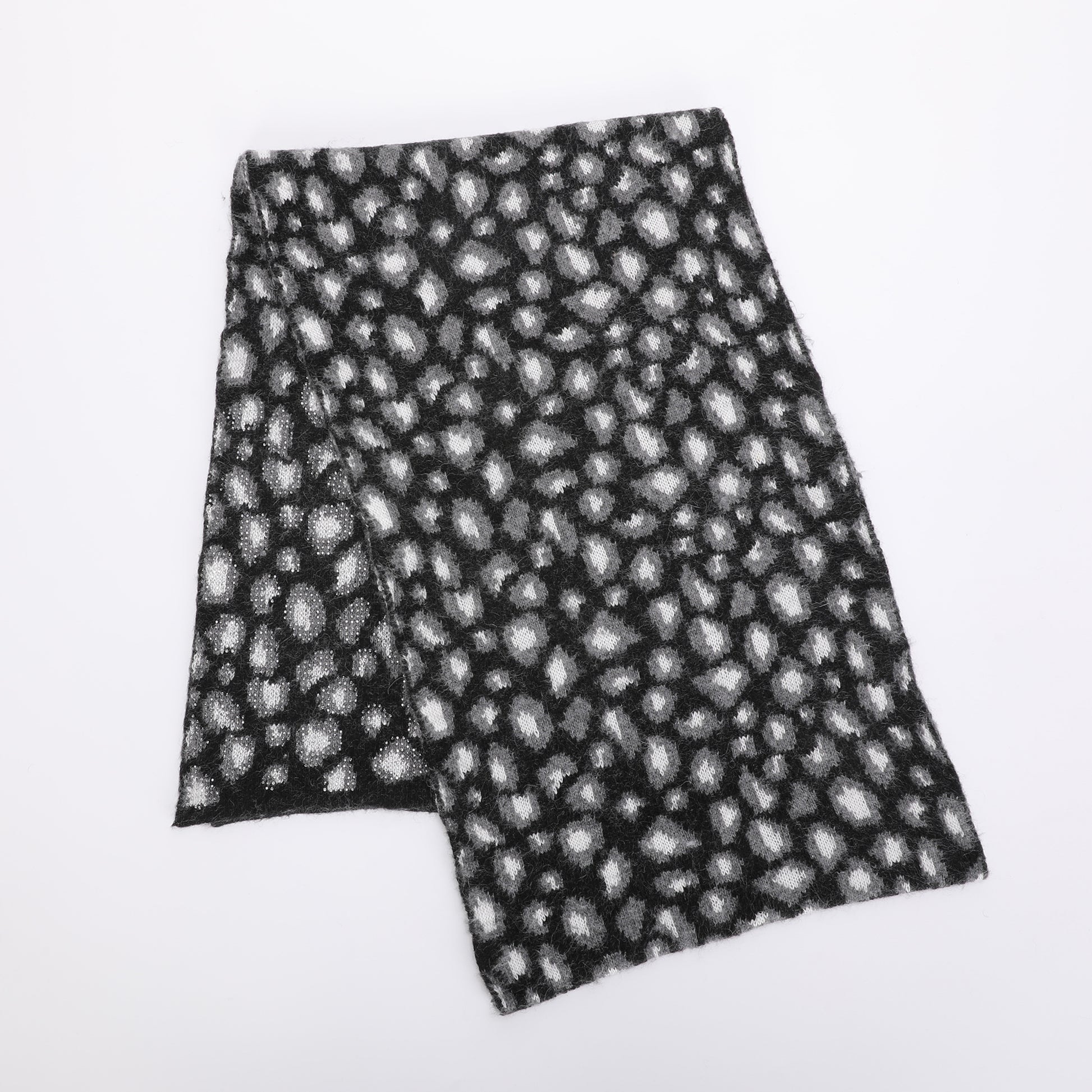 SCIARPA LEOPARDATA CON STRASS