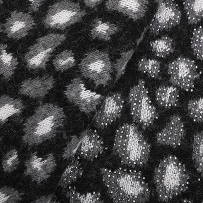 SCIARPA LEOPARDATA CON STRASS