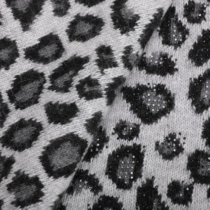 SCIARPA LEOPARDATA CON STRASS
