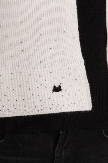 SCIARPA CON PIOGGIA DI STRASS