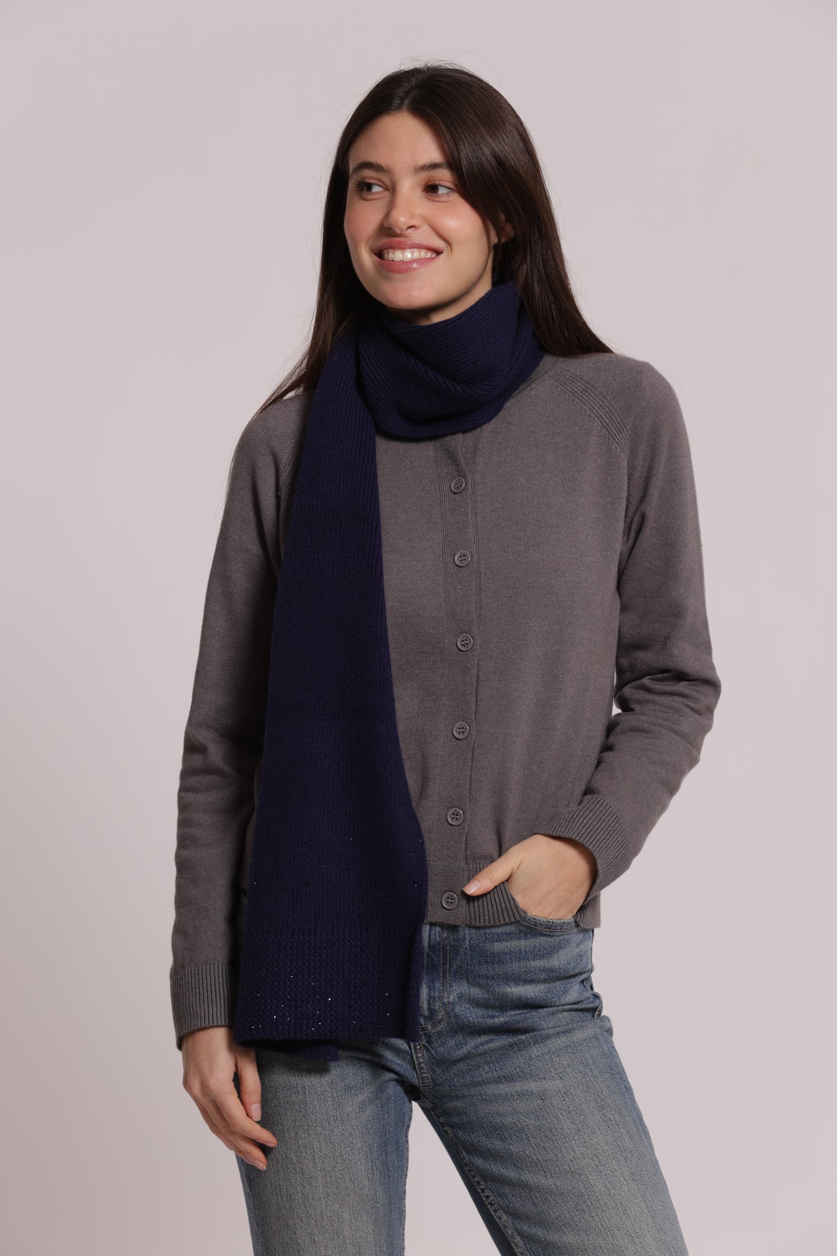 SCIARPA CON PIOGGIA DI STRASS