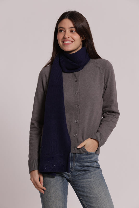SCIARPA CON PIOGGIA DI STRASS