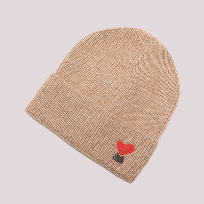 BERRETTO CON CUORE RICAMATO
