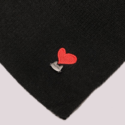 SCIARPA CON CUORE RICAMATO