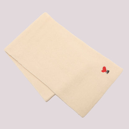 SCIARPA CON CUORE RICAMATO