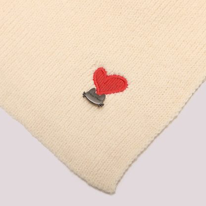SCIARPA CON CUORE RICAMATO