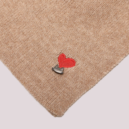 SCIARPA CON CUORE RICAMATO