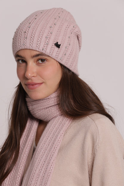 BERRETTO CON PICCOLE TRECCE CON STRASS