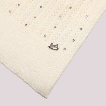 SCIARPA CON PICCOLE TRECCE CON STRASS