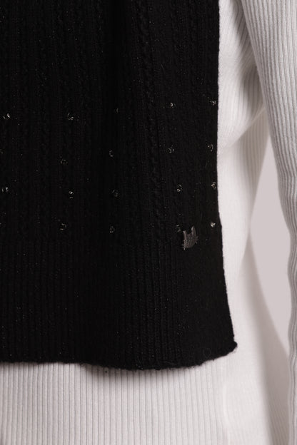 SCIARPA CON PICCOLE TRECCE CON STRASS