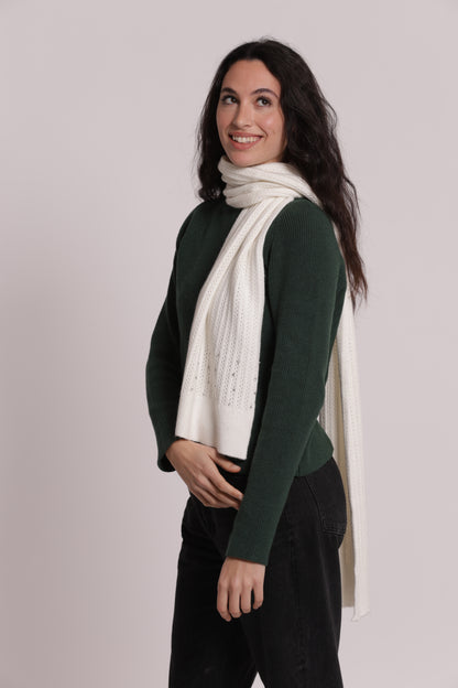 SCIARPA CON PICCOLE TRECCE CON STRASS